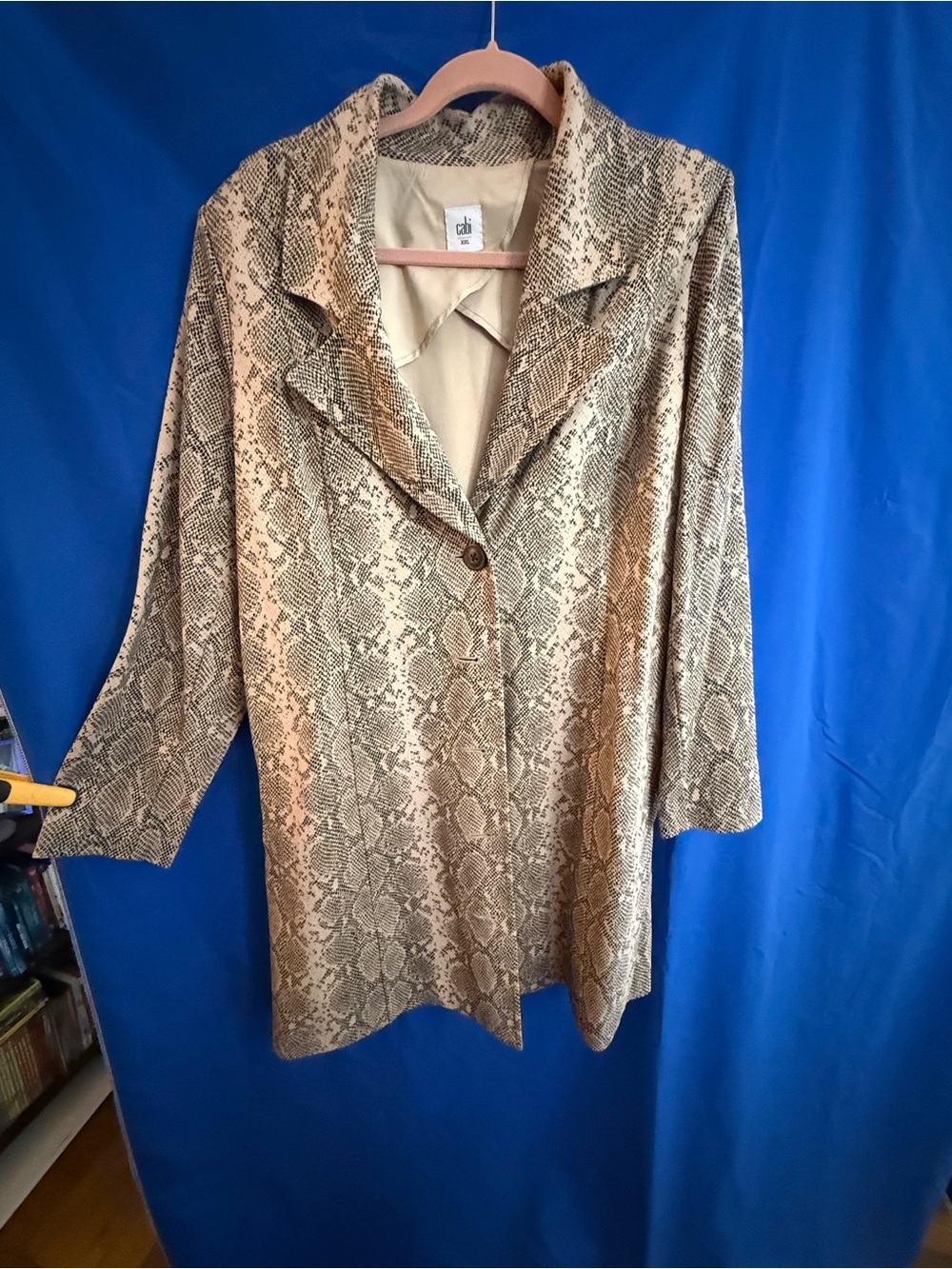 Cabi Snake-Print Women's Button Front Top XXL